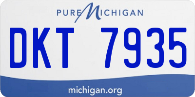 MI license plate DKT7935