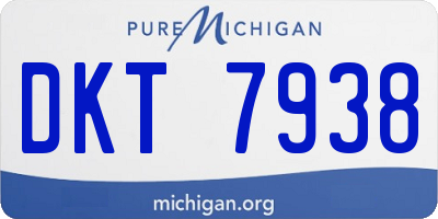 MI license plate DKT7938