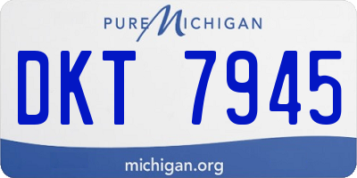 MI license plate DKT7945