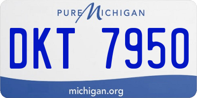 MI license plate DKT7950