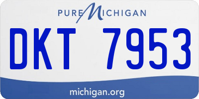 MI license plate DKT7953