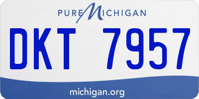MI license plate DKT7957