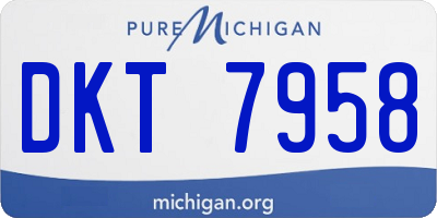 MI license plate DKT7958