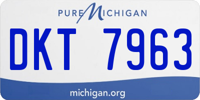 MI license plate DKT7963