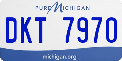 MI license plate DKT7970