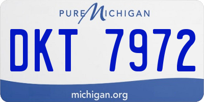 MI license plate DKT7972