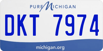 MI license plate DKT7974
