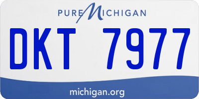 MI license plate DKT7977
