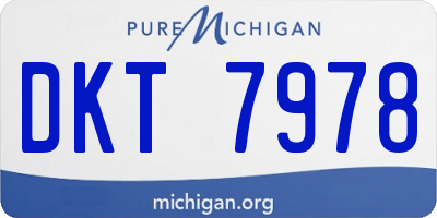 MI license plate DKT7978