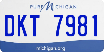 MI license plate DKT7981