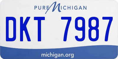 MI license plate DKT7987