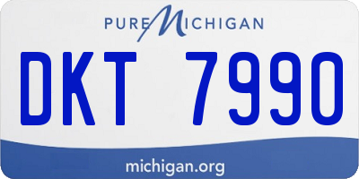 MI license plate DKT7990