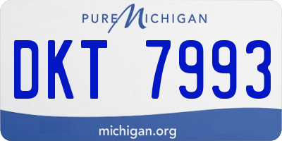 MI license plate DKT7993