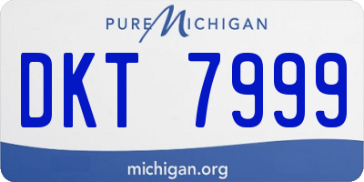 MI license plate DKT7999