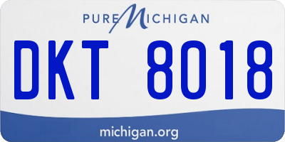 MI license plate DKT8018