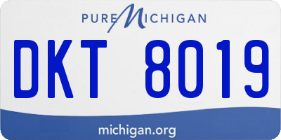 MI license plate DKT8019