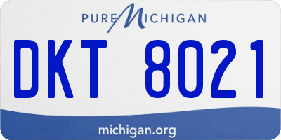 MI license plate DKT8021