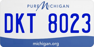 MI license plate DKT8023