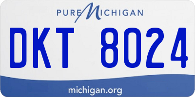 MI license plate DKT8024