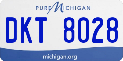 MI license plate DKT8028