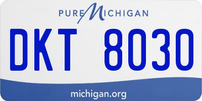 MI license plate DKT8030