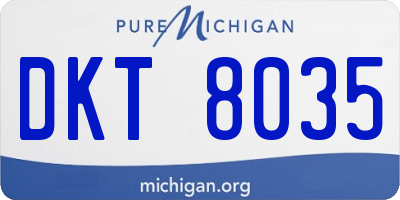 MI license plate DKT8035