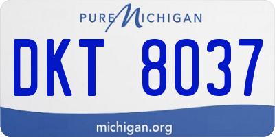 MI license plate DKT8037