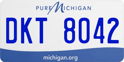 MI license plate DKT8042