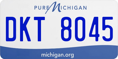 MI license plate DKT8045