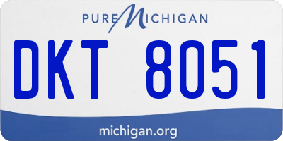MI license plate DKT8051
