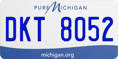 MI license plate DKT8052