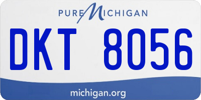 MI license plate DKT8056