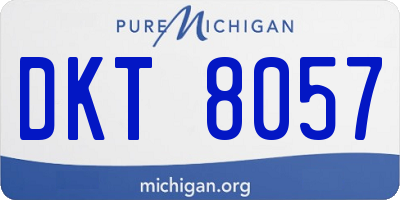 MI license plate DKT8057