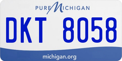 MI license plate DKT8058