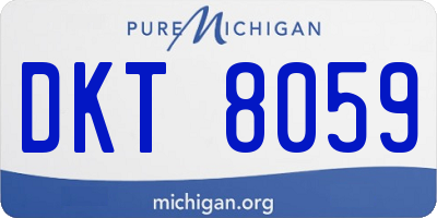 MI license plate DKT8059