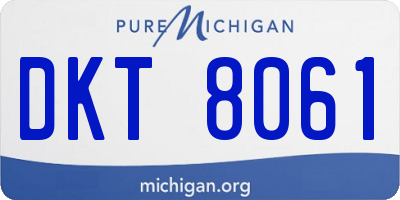 MI license plate DKT8061
