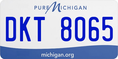 MI license plate DKT8065