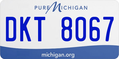 MI license plate DKT8067