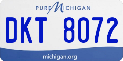 MI license plate DKT8072