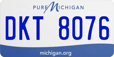 MI license plate DKT8076