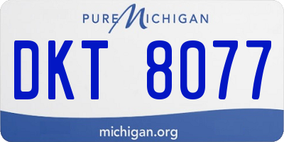 MI license plate DKT8077