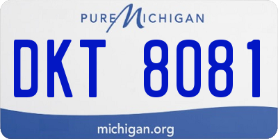 MI license plate DKT8081
