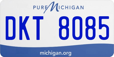 MI license plate DKT8085