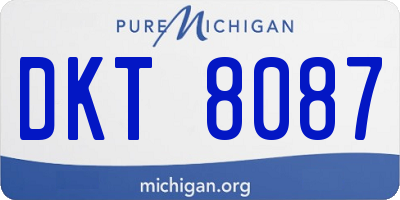 MI license plate DKT8087