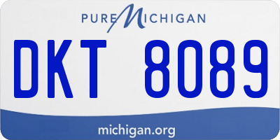 MI license plate DKT8089
