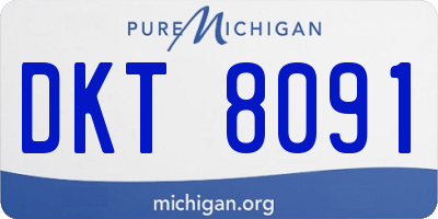 MI license plate DKT8091