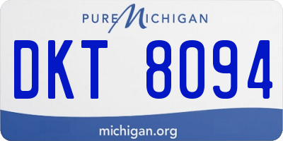 MI license plate DKT8094