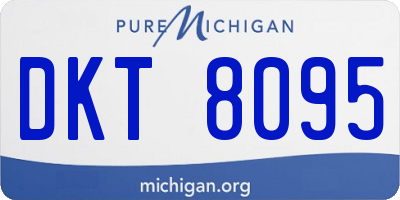 MI license plate DKT8095