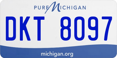 MI license plate DKT8097