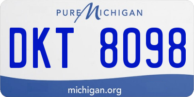 MI license plate DKT8098